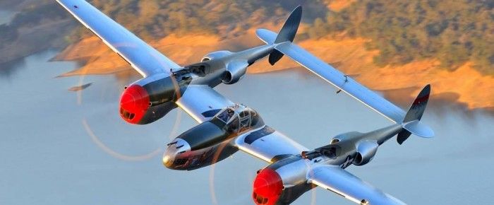 P-38’s in Chino at Planes of Fame – Honey Bunny, Glacier Girl, and three others…